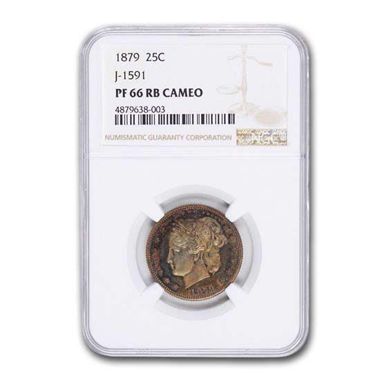 1879 Washlady Quarter Judd-1591 PF-66 Cameo NGC (Red/Brown) 1879 Washlady Quarter Judd-1591 PF-66 Cameo NGC (Red/Brown)